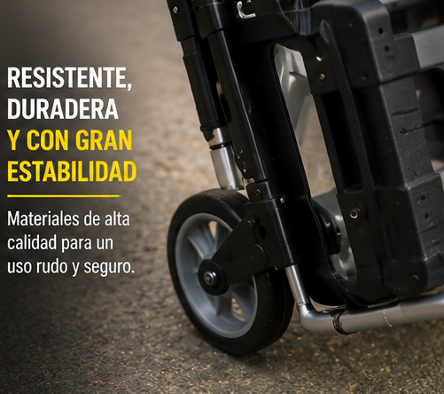 Carreta Multiusos Plegable Premium – Soporta 75 Kg de Carga Pesada