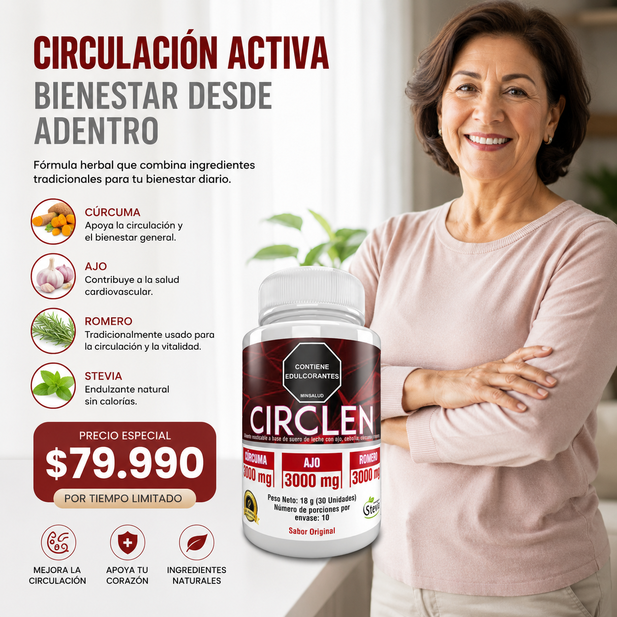 CIRCLEN® | Sensación de Ligereza y Vitalidad en Tus Piernas Día a Día